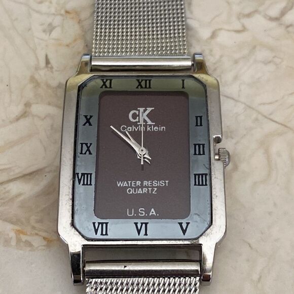 Calvin Klein Slim Tank Quartz Watch Stainless Steel Strap - Picture 5 of 10